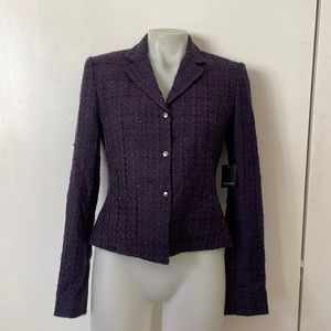 Brand New Purple Tweed Tahari Jacket